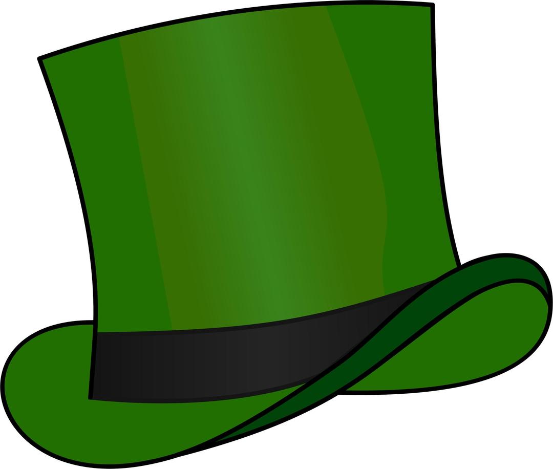Top hat green png transparent