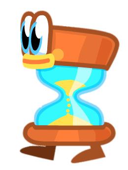 Topsy Turvy the Tardy Timer Going Left png transparent