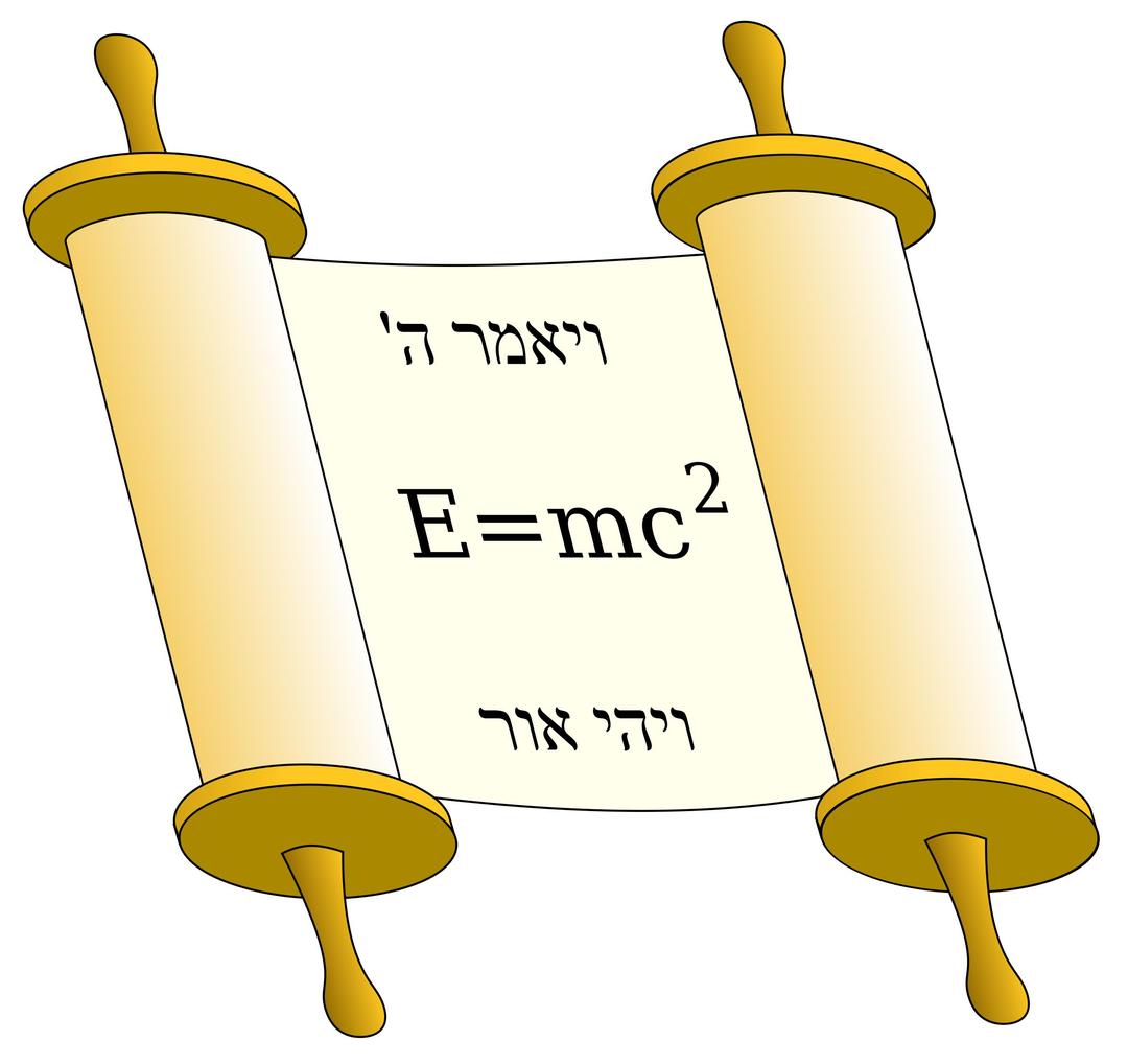 Tora Scroll with Einstein equation png transparent