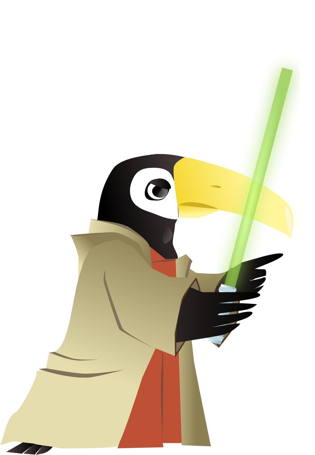 Toucan Jedi Master png transparent