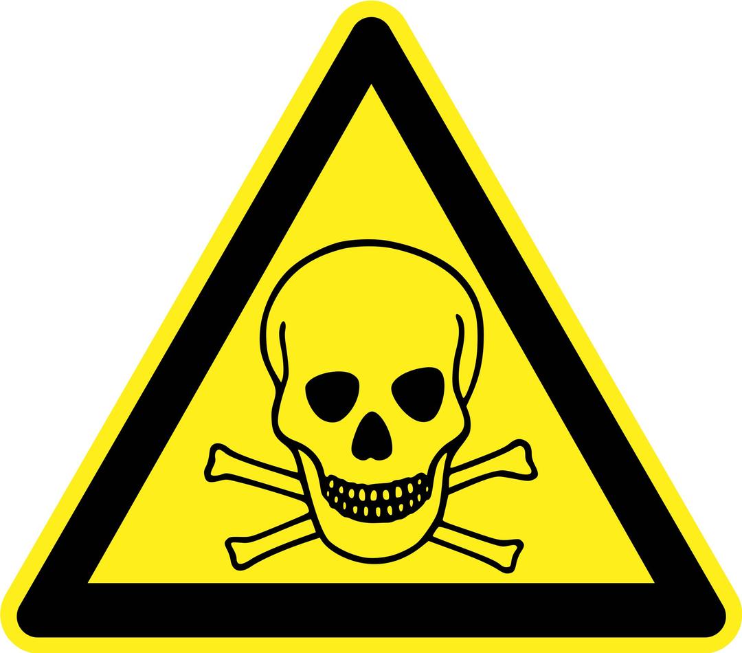 Toxic/Poison Warning Sign png transparent