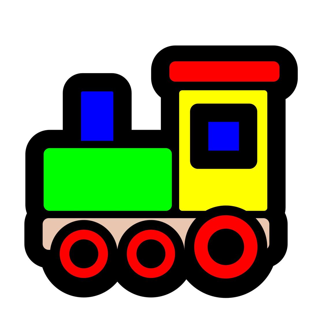 Toy train icon png transparent
