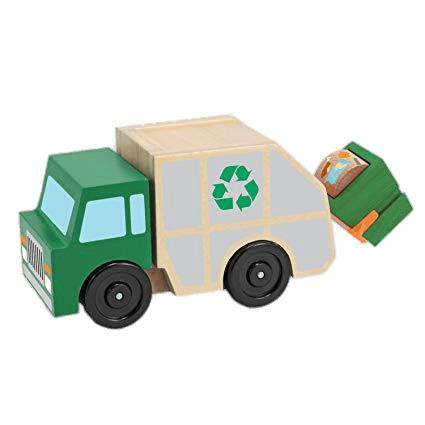 Toy Wooden Garbage Truck png transparent