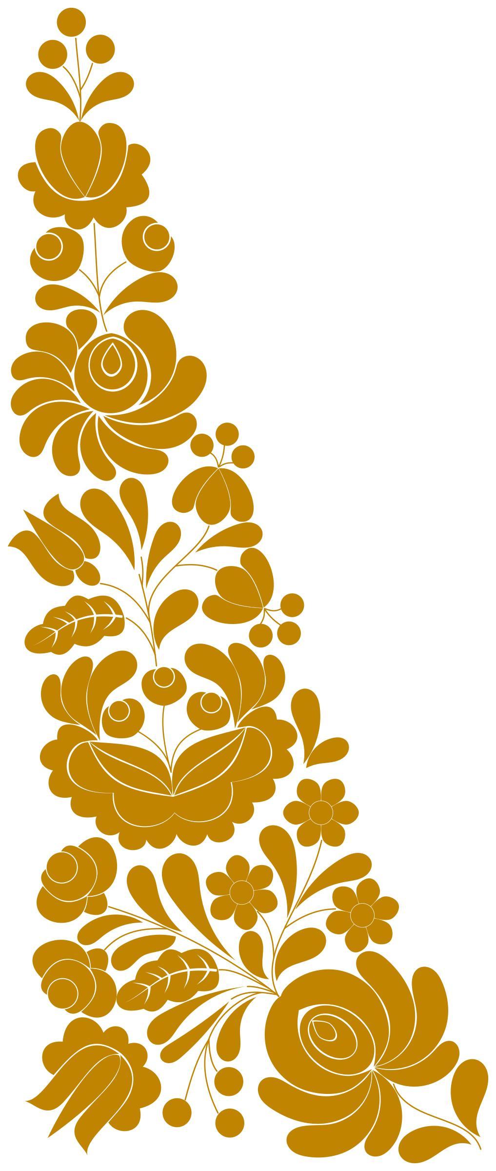 Traditional flower ornament png transparent