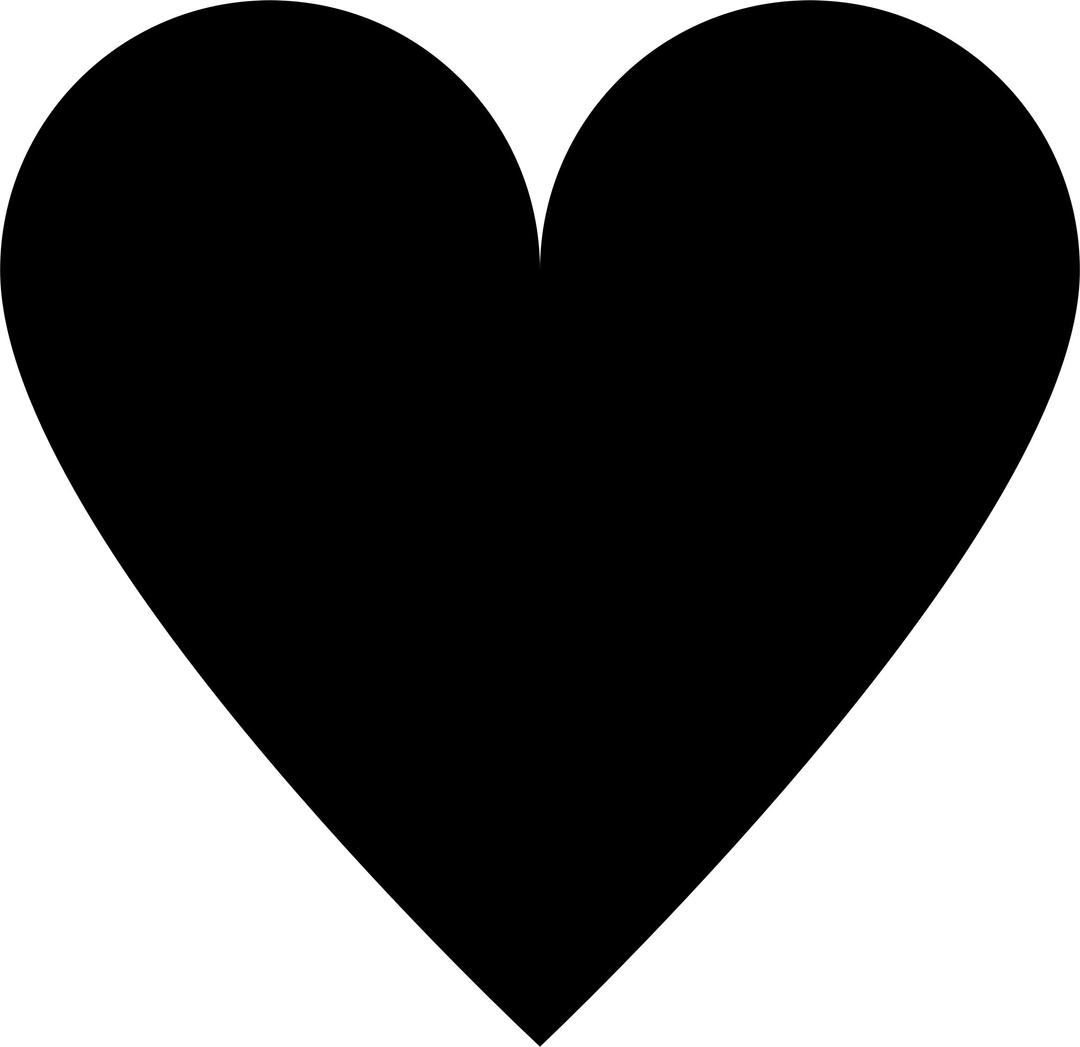 Traditional Heart Black png transparent