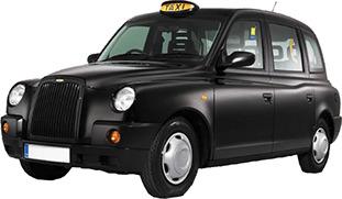 Traditional UK Black Cab png transparent