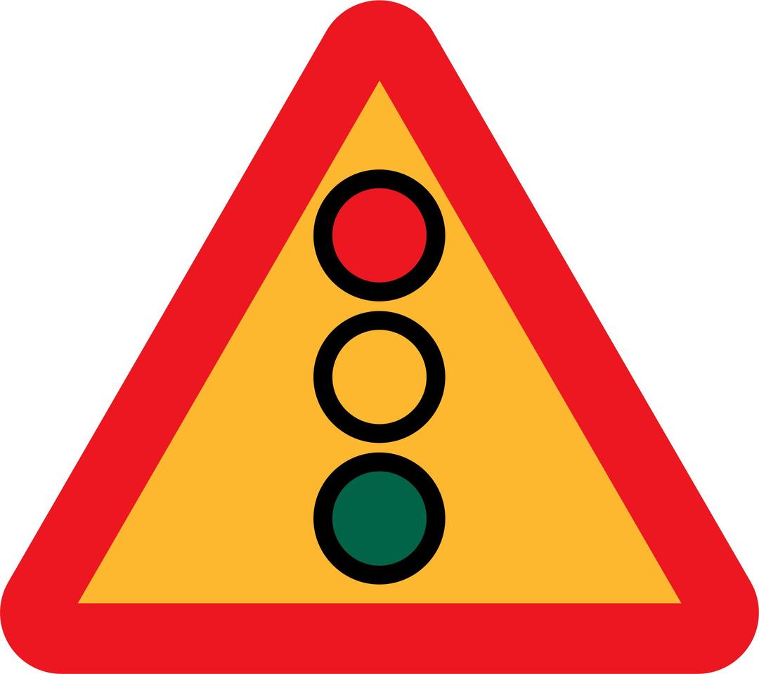 Traffic lights ahead sign png transparent