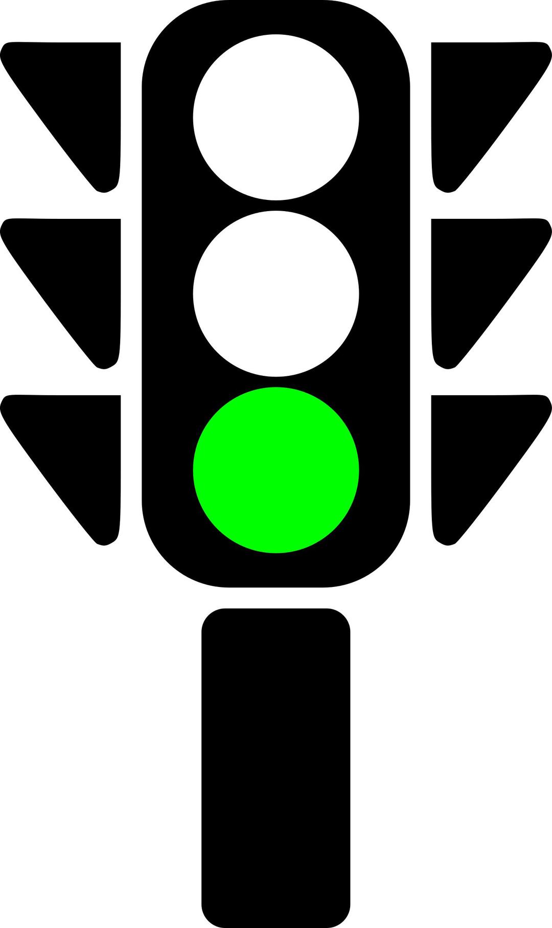 Traffic semaphore green light png transparent