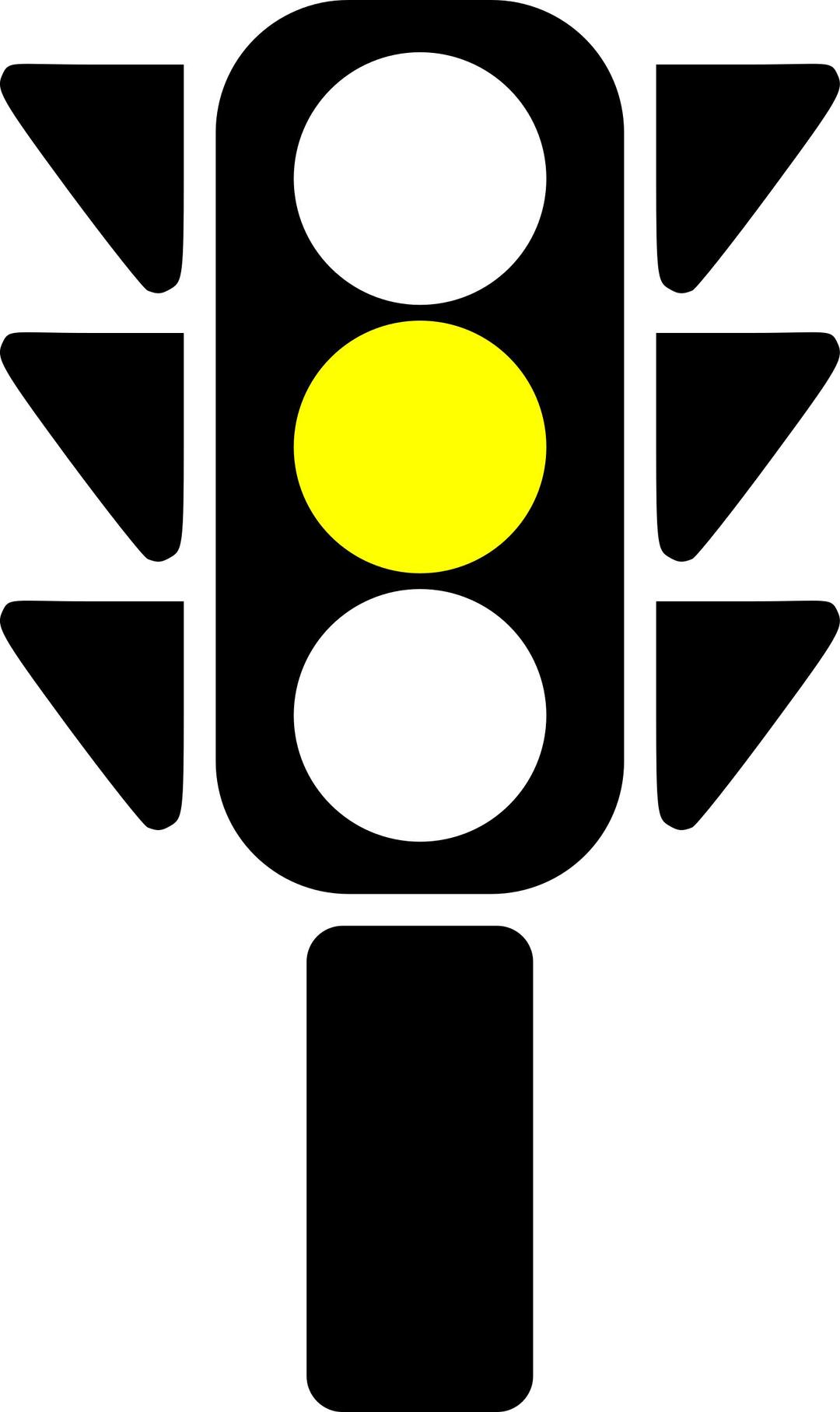 Traffic semaphore yellow light png transparent
