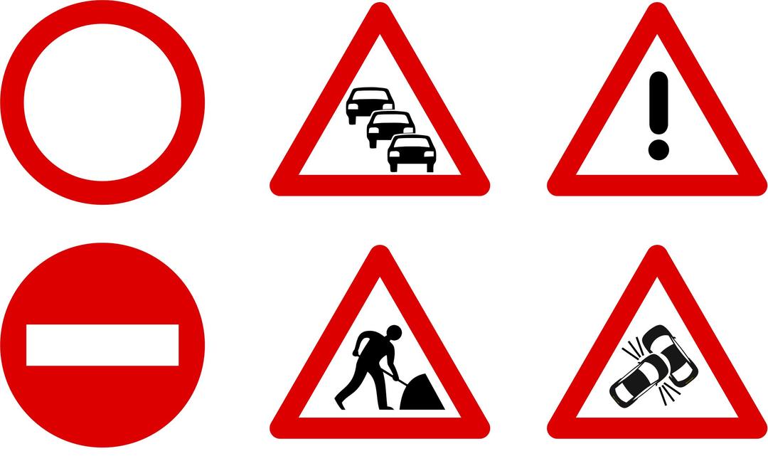 Traffic sign icons png transparent