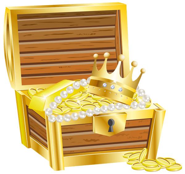 Treasure With Crown and Jewels png transparent