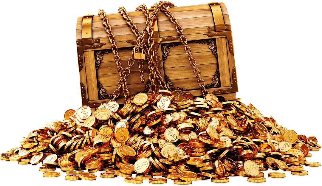 Treasure With Dollar Coins png transparent
