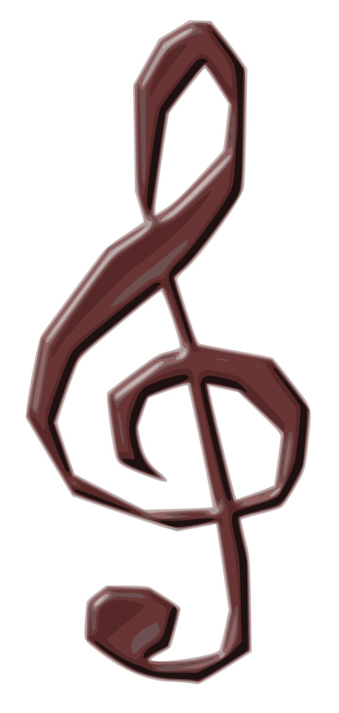 Treble clef -chocolate png transparent