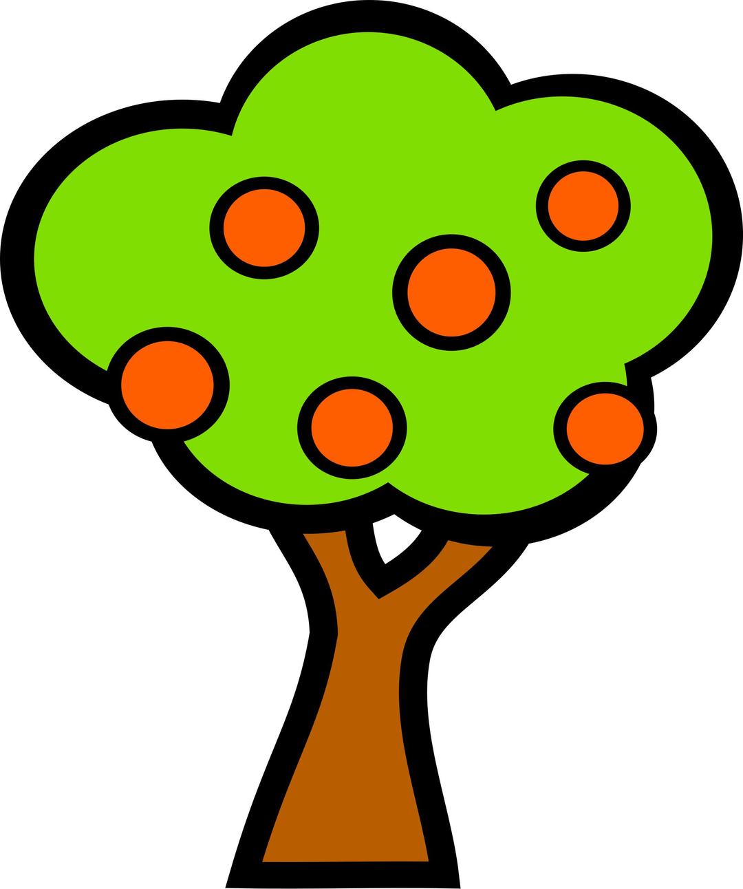 Tree with fruits png transparent