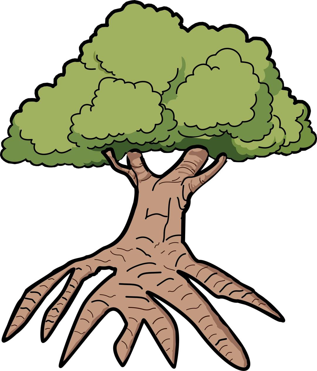 Tree With Long Roots png transparent