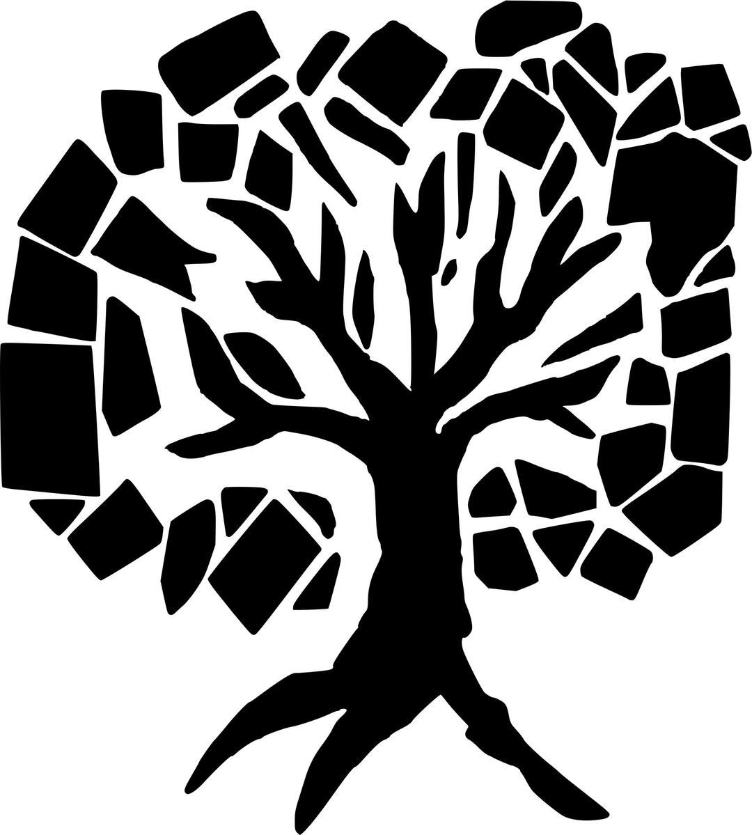 Trees of Righteousness (Black) png transparent