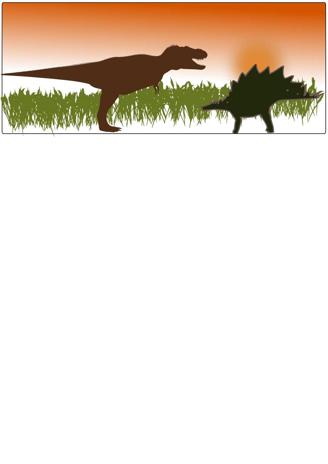 T-Rex vs Stegosaurus png transparent