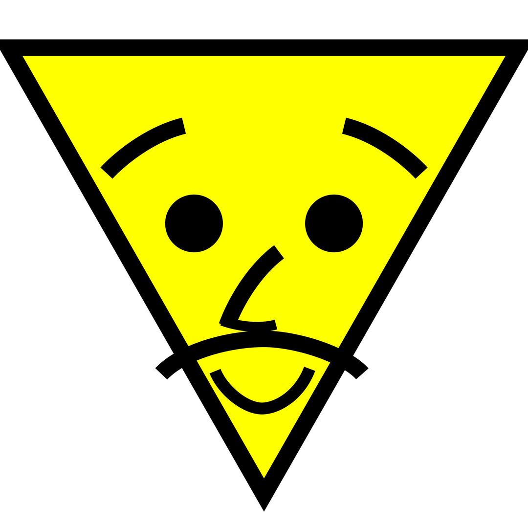 Triangle face with mustache png transparent