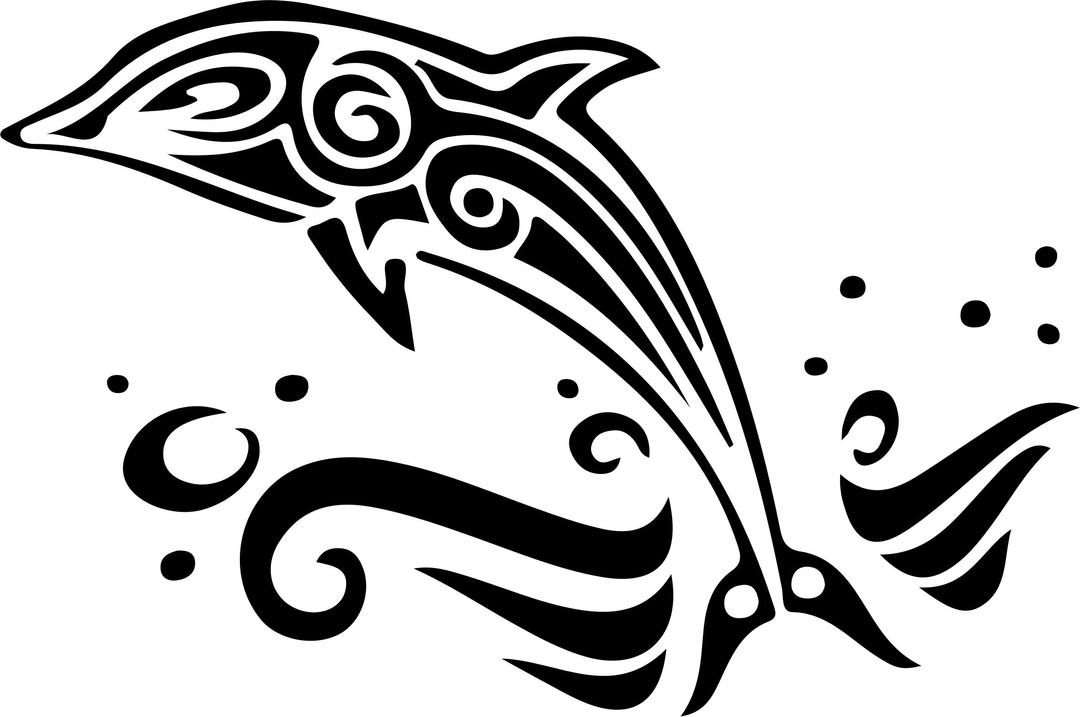 Tribal Dolphin png transparent