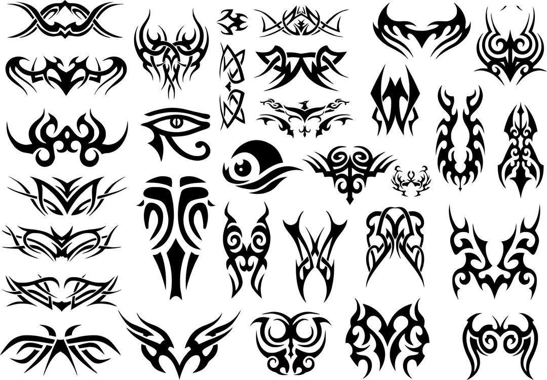 Tribal Tattoos Black png transparent