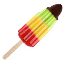 Tricolor Popsicle With Chocolate Tip png transparent