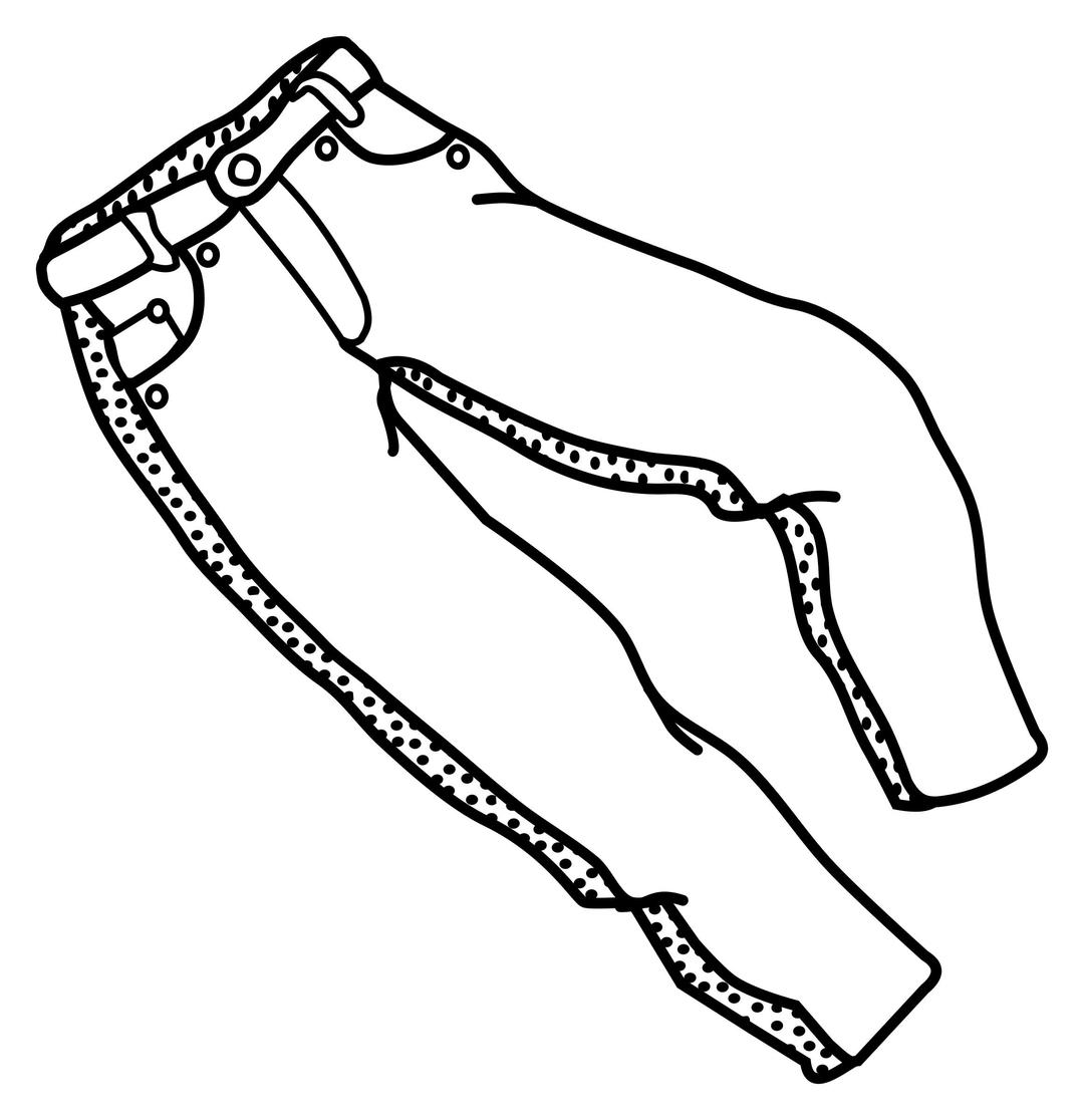 trousers - lineart png transparent