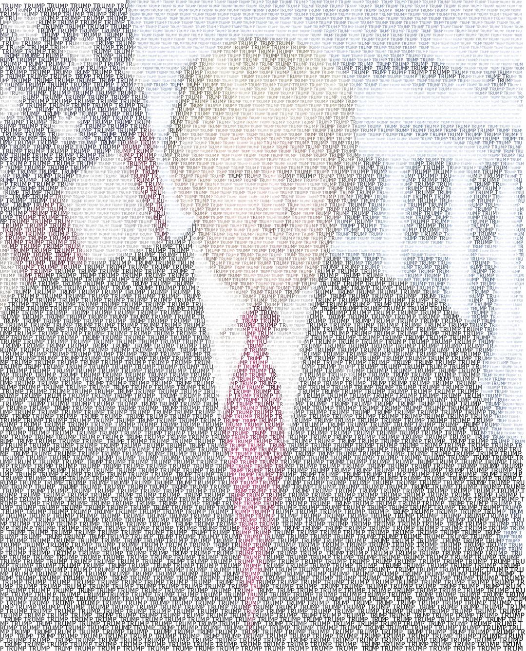 Trump Portrait Typography png transparent