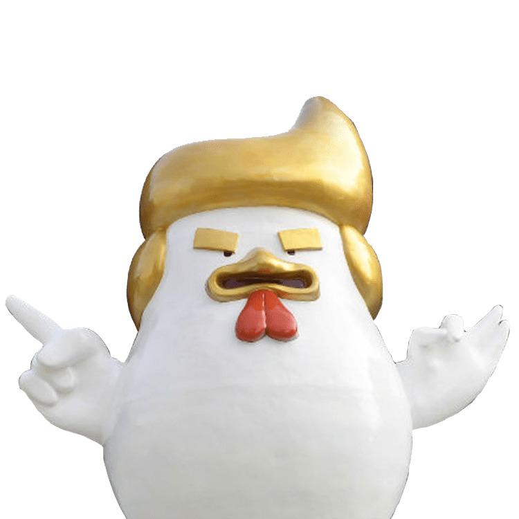 Trump Rooster Year Statue In China png transparent