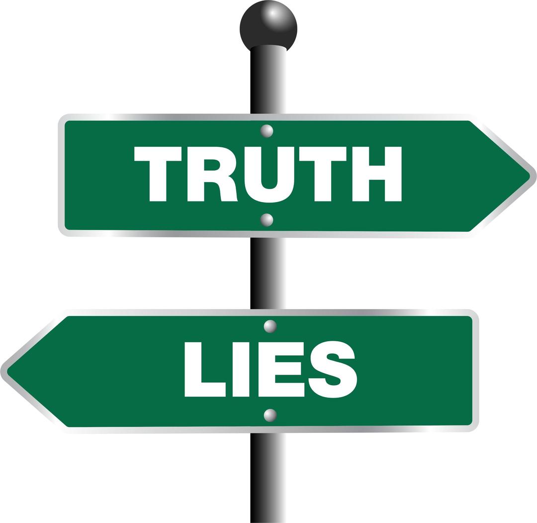 Truth And Lies Sign png transparent