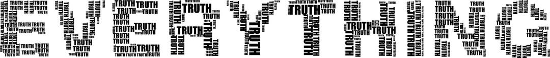 Truth Is In Everything Black png transparent