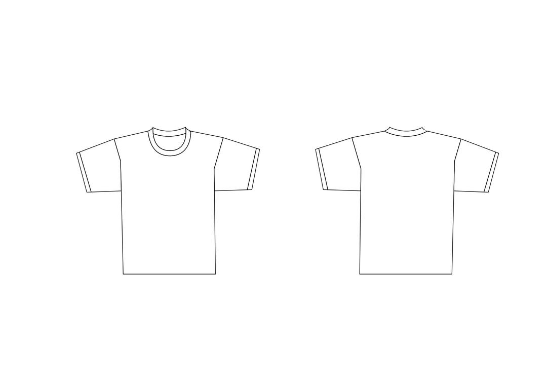 T-shirt template png transparent