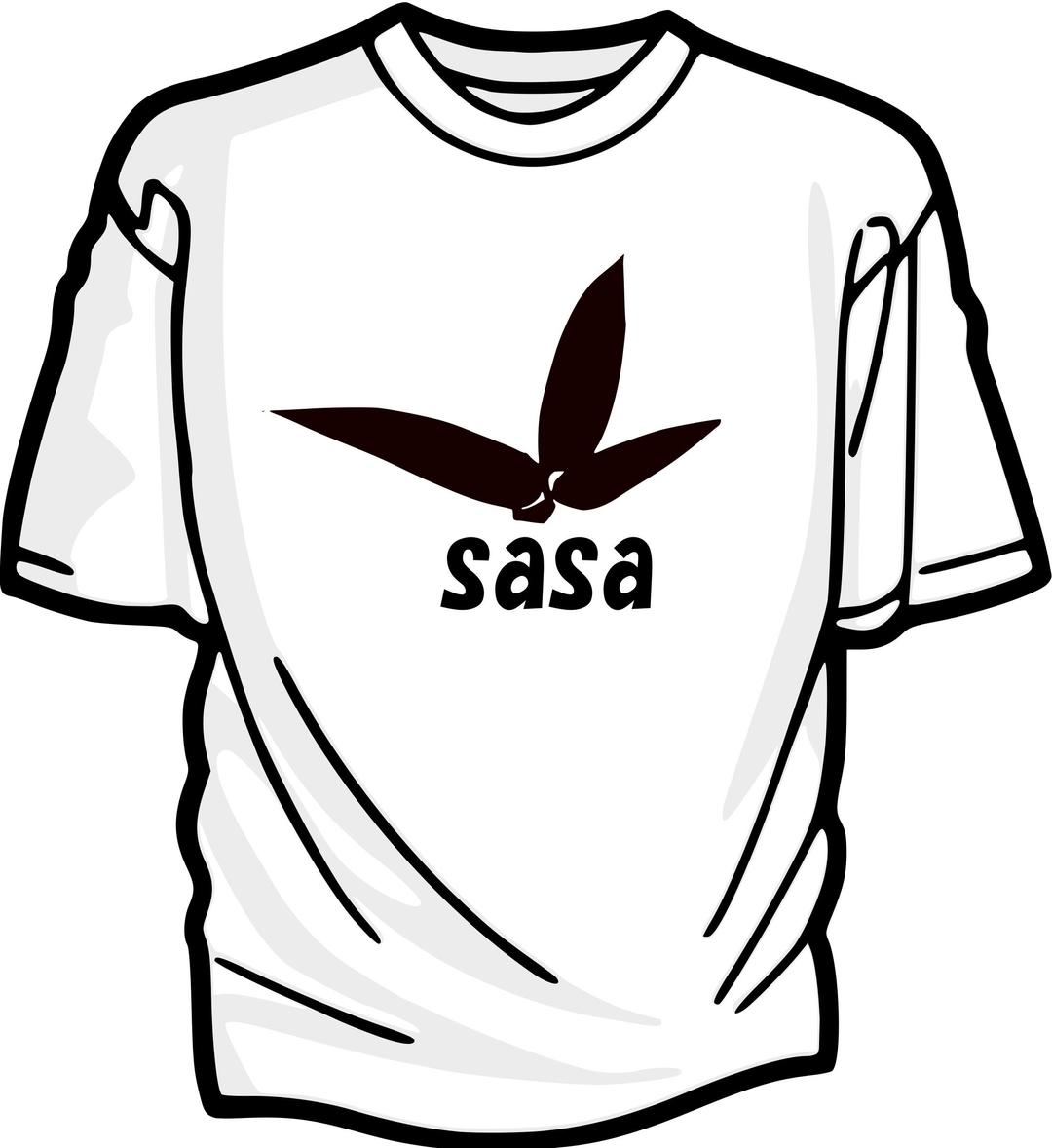 Tshirt with sasa logo png transparent