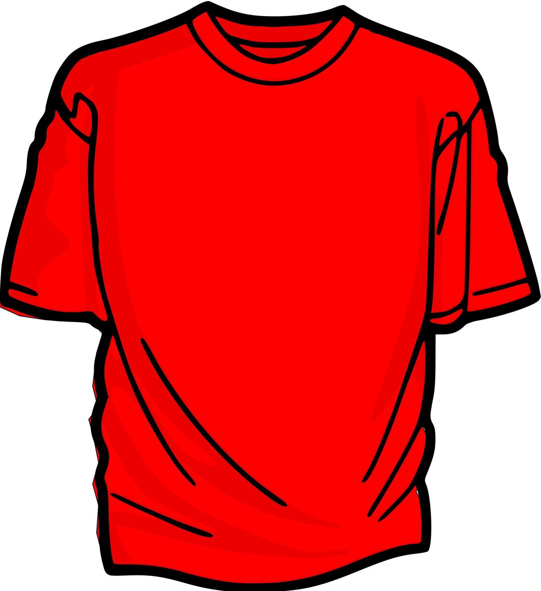 T-Shirt-red png transparent