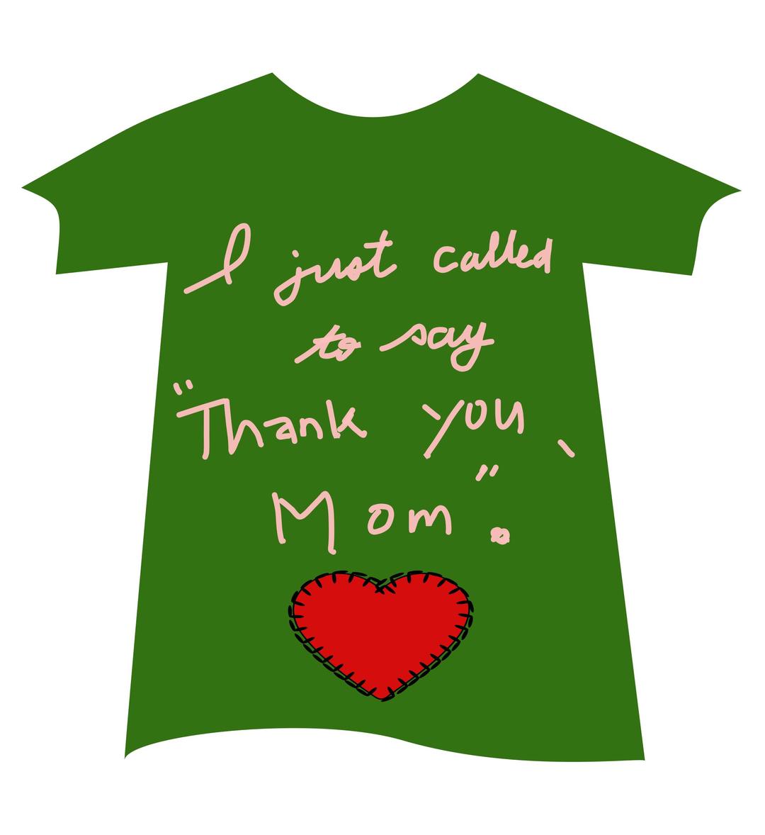 Tshirt-Thankyou-Mom 02 png transparent