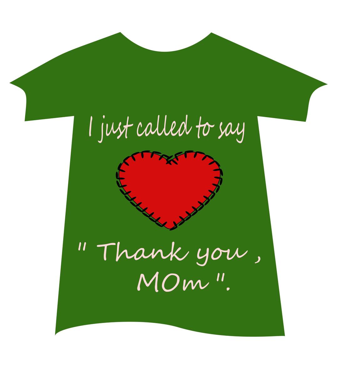 Tshirt-Thankyou-Mom 03 png transparent