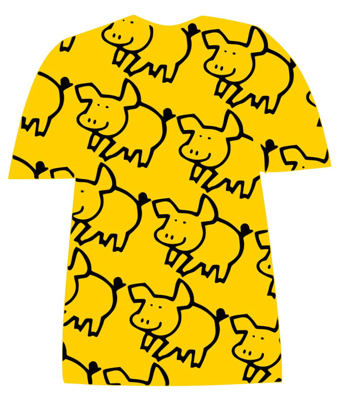 Tshirt-with-pig-pattern png transparent