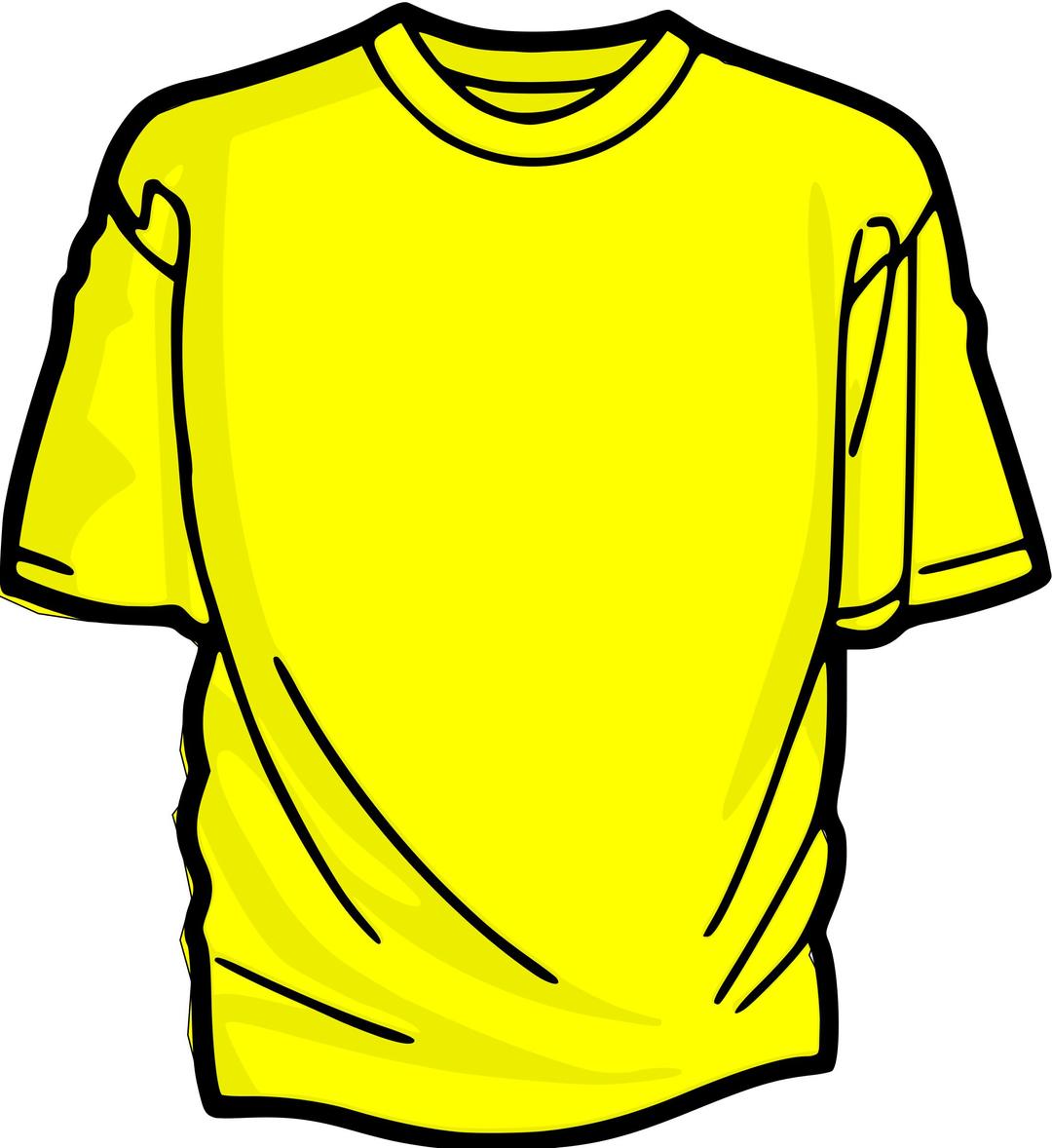T-Shirt-yelow png transparent