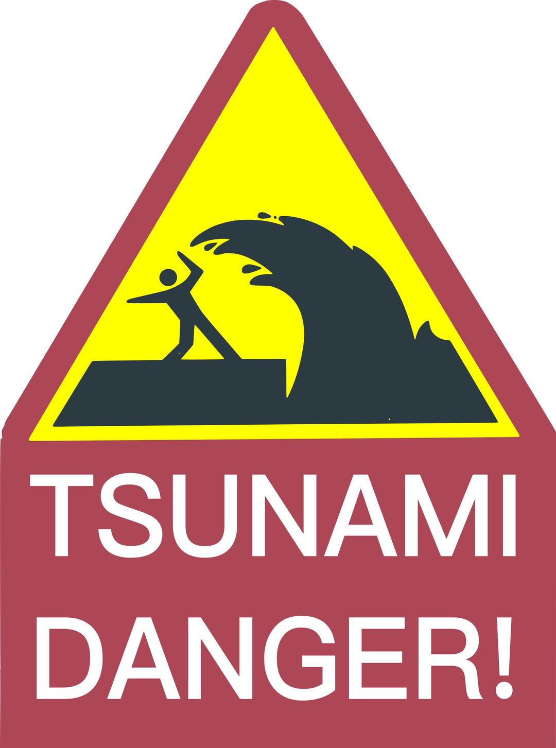 Tsunami Danger Sign png transparent