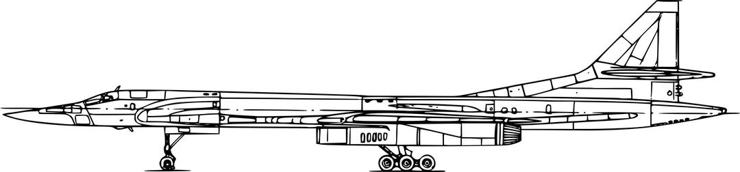 Tupolev 160 strategic bomber png transparent