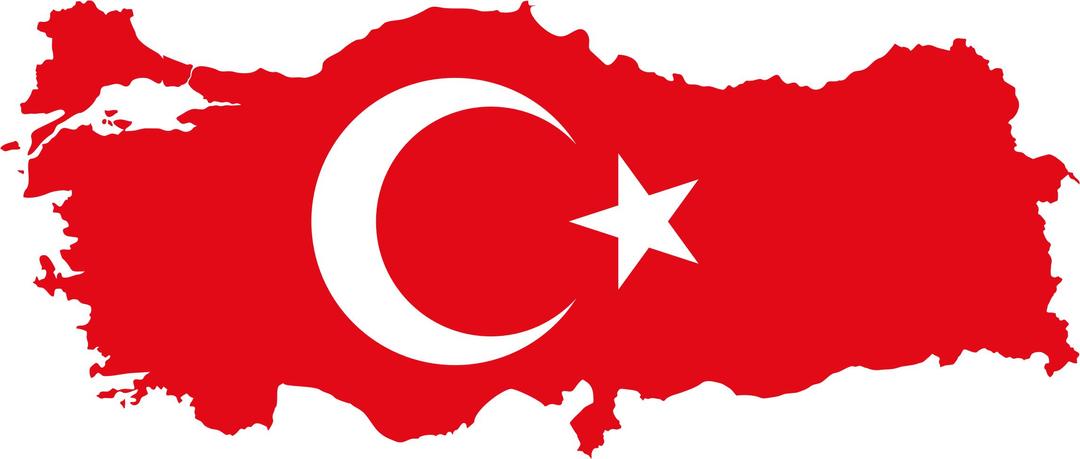 Turkey Map Flag png transparent