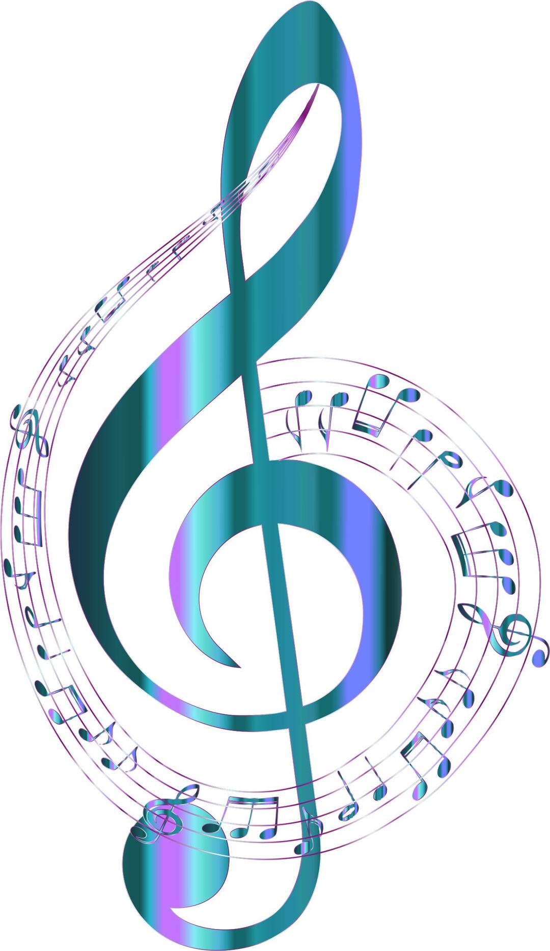 Turquoise Musical Notes Typography No Background png transparent