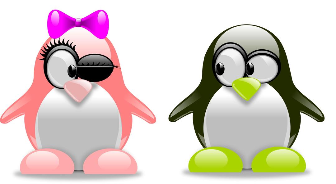 Tux in love png transparent