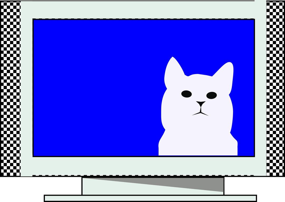 TV cat png transparent