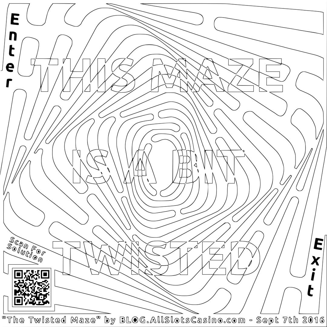Twisted Maze Coloring Page png transparent