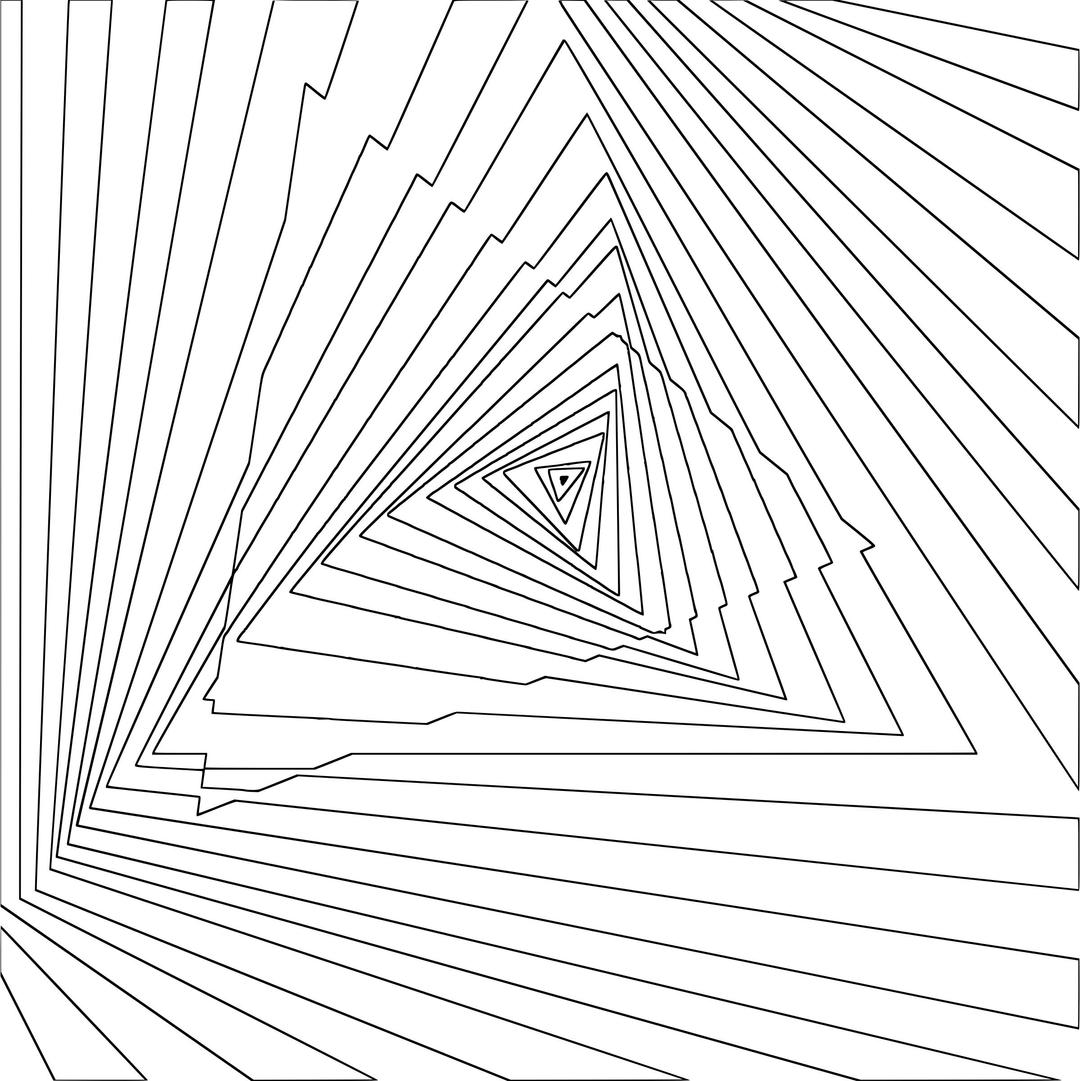 Twisting Triangles Coloring page png transparent