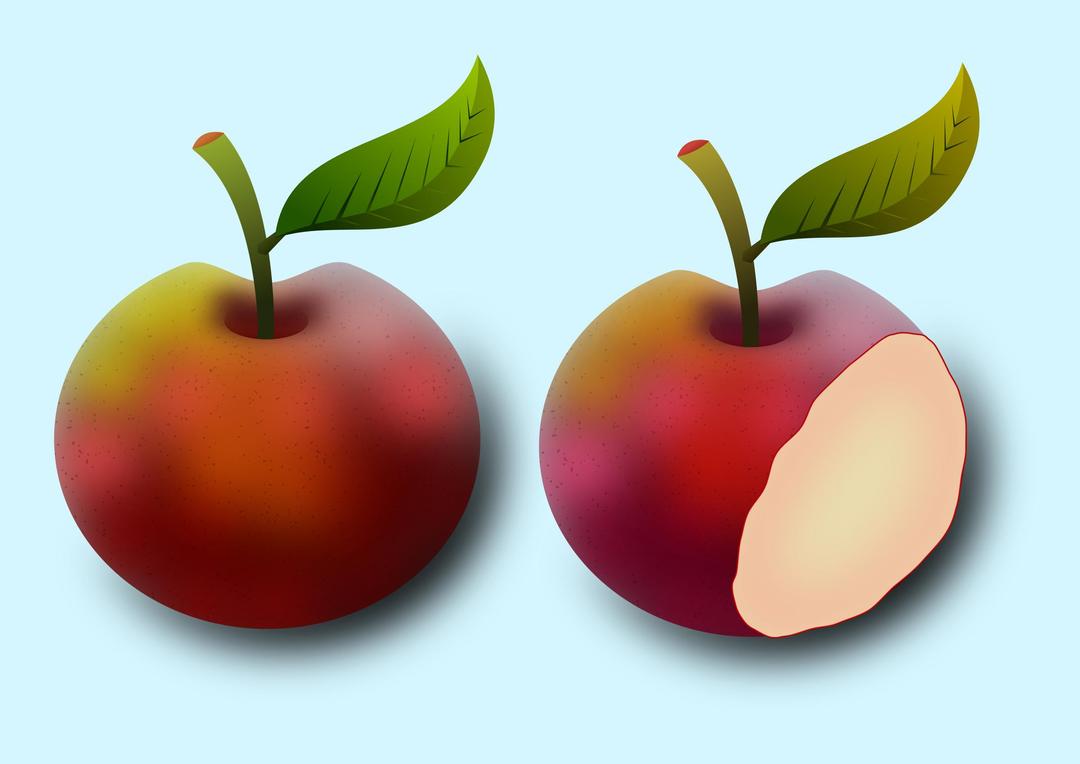 Two apples png transparent