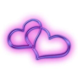 Two Attached Hearts png transparent