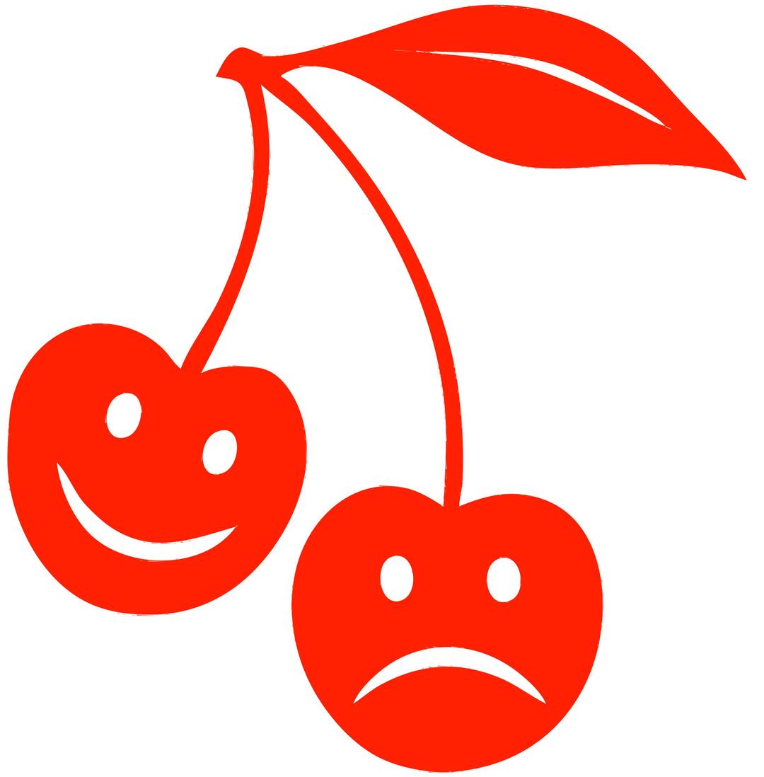 Two cartoon Cherries png transparent