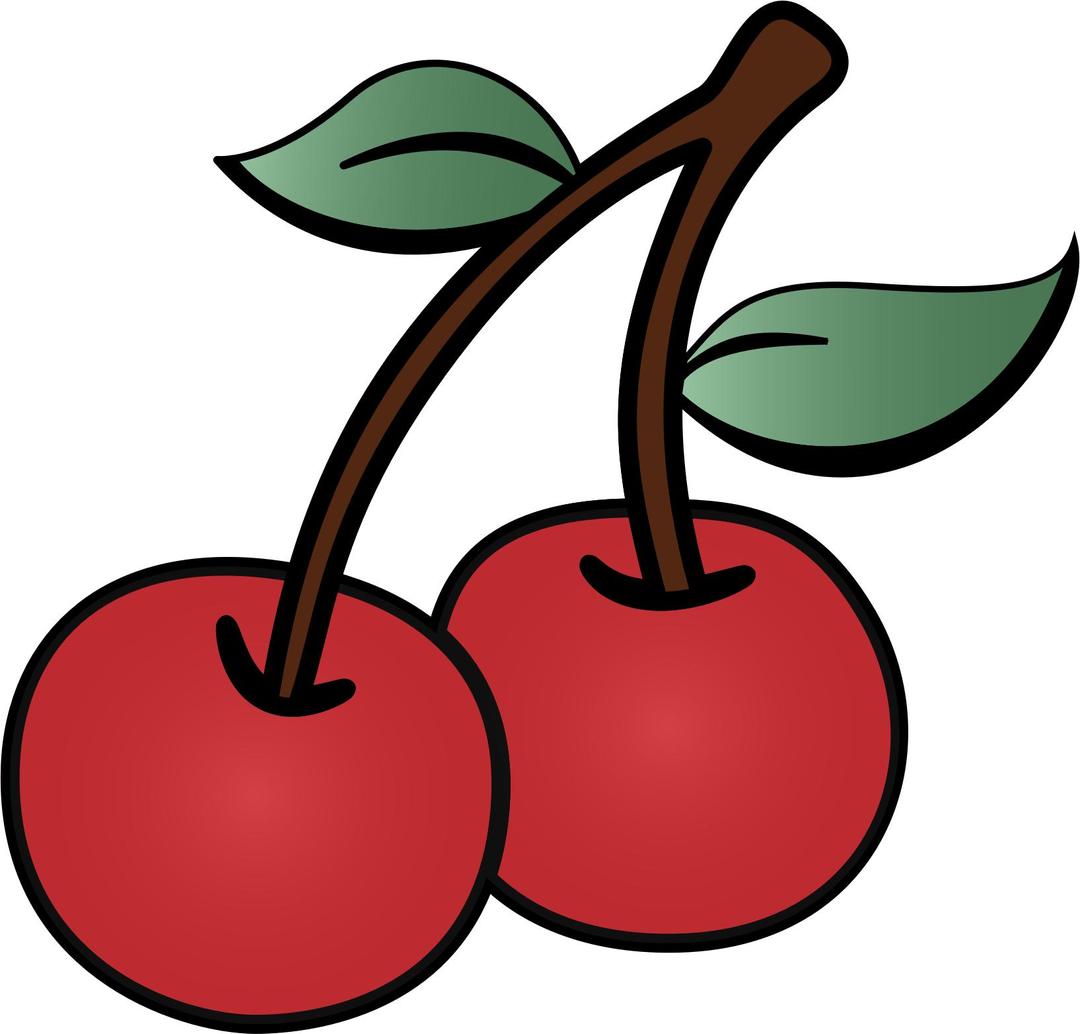 Two cherries png transparent