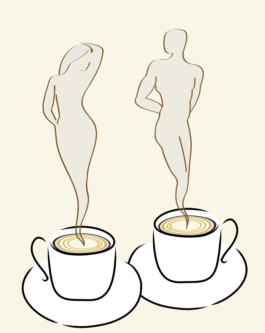 two coffee cream png transparent